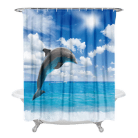 Арт Син океан Делфин водоустойчив душ завеси сини дизайн баня душове за завеси за завеси за завеси