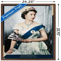 Плакат на кралица Елизабет Втора, 22.375 34 в рамка