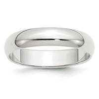 14к Бяло Злато половин кръг мъжки дамски сватбен пръстен