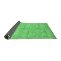 Ahgly Company на закрито кръг Solid Emerald Green Modern Area Rugs, 8 'кръг