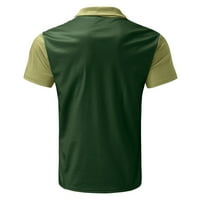 B91XZ работни ризи за мъже мъже пролет и лятна модна хлабава ревера закрепване 3D цифров камуфлажен дървен ръкав тениски за мъже поло ризи за мъже зелени xxl