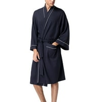 Женски халат халат Кимоно одежди дълги плетени халати Лека меко плетено сън