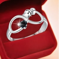 Хейхейъп дванадесет рождени камъни тревожност декомпресия въртящ се пръстен декомпресия пръстен подарък за рожден ден за Пръстени с размери за жени комплект