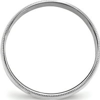 14k бяло злато 14kw ltw milgrain половин кръгла лента размер, направен в САЩ WML060-12