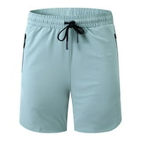 Букър, работещи с шорти мъже 85% найлон 15% Spande Quality Color Zip Pocket Shorts със странични шорти над коляното зелено L