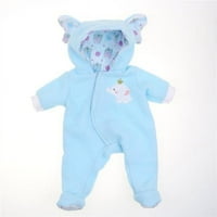 Бутик Berenguer CLO30040F - IN. Слоново облекло за бебешка кукла, синьо, синьо