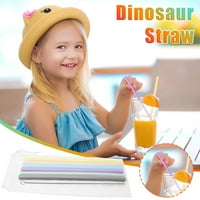 Dengmore Food Silicone Straw Juice Milk Tea Drink Cocktail Straight Tube for Home