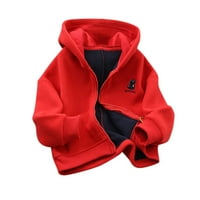 Анцуг С качулка за момчета и малки деца червено яке със софтшел 110