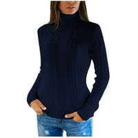 Awdenio пуловери за жени се занимава с женски плъзгащ се твърд цвят с висок цвят с висок пуловер с висок пуловер с висок врат