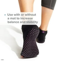 Еволюирайте от чорапи за йога без пръсти, пакет, черно и сиво, малък среден