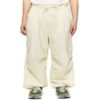 Grianlook мъжки леки твърди цветни панталони еластична талия с висока талия дъна за джогинг на джогинг товар за панталони от бял л