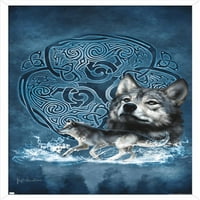 Brigid Ashwood - Celtic Wolf Wall Poster, 14.725 22.375