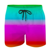 Мъжки Къси панталони спортни ежедневни преливащи шорти с джобове ластик плажни панталони 3хл сделки клирънс