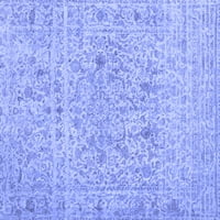 Агли Компания Машинно Пране Вътрешен Правоъгълник Абстрактно Синьо Съвременни Килими Площ, 8 '12'