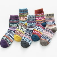 Fdelink дамски чорапи реколта зима меко топло студено плетени вълнени чорапи, зимни чорапи