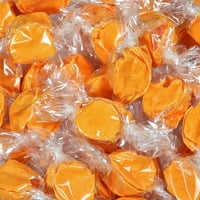 Хелоуин оранжев крем Taffy дъвче по деликатен буркан с контейнери на Oz Jumbo поотделно увита гурме мек пухка