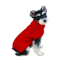 Пуловери за пуловери за кучета за зимна водорасли, плетени класически топли удобни дрехи за малко куче кученце палто