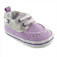 Luvable Friends Baby Girl Crib Shoes, лавандула, 12- месеца