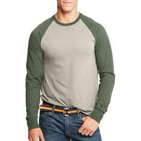 Мъжка Удобна тениска с дълъг ръкав реглан цвят блок