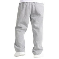 Wassery Men Jogger Pants Solid Color Stretch Straight Leg Workout панталони Небрежни суитчъри с джобове улични дрехи