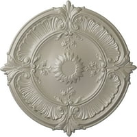 1 8 од 1 2пт Атика акантус таван медальон, ръчно рисуван перлено бял