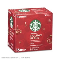 Starbucks Holiday Blend K-Cup Coffee Pods, средно печено, кутия за броене