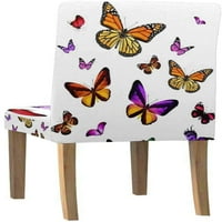 Пеперуди разтегателни стол стол протектор седалка седалка за трапезария хотел сватбена партия комплект от 6