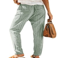 Niuer Lounge Harem Pants for Women Loungewear Casual Palazzo Pants Еластична талия Празник панталони панталони Зелени m