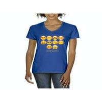 - Кратка ръкав с тениска с тениска- Emoji Entourage