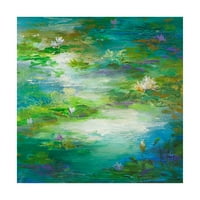 Търговска марка изобразително изкуство 'водна лилия езерце 2' платно изкуство от Шийла Финч