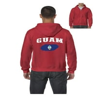 Любима на мама - Мъжки суичър Пълнозърнещ пуловер, до мъже с размер 5xl - знаме Гуам