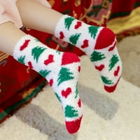 Ксиер 2парс Бо пухкави коледни чорапи фин бод изящен Коледа носенето зимни чорапи за жени
