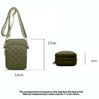 Малки мулти джобове мобилен телефон Crossbody чанта за жени чанта чанта за рамо, зелено