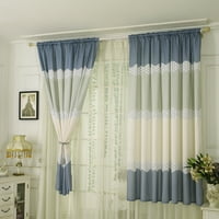 телефонен плат широк балкон ивица половин спалня завеса домашен текстил завеси лист комплект синьо