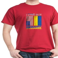 Cafepress - стоя с поддръжка на Украйна Украинска тениска AME - памучна тениска