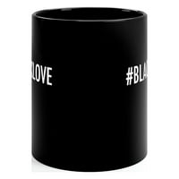 Любовта черна любов 11oz черна керамична халба черно е красива черна гордост