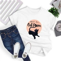 Taicanon котешка мама ризи за жени котка мама тениски за любители на домашни любимци ризи смешни котешки графични тийнейджъри ризи