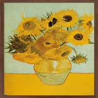Слънчогледи от Винсент Ван Гог плакат на стената, 22.375 34 в рамка