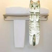 Giligiliso Clearance Начало котка смешни кърпи за ръце за кухня за баня - сладък декоративен декор за котка висящи кърпа