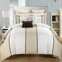 Frontier Beige & White Comforter Bed в комплект чанта
