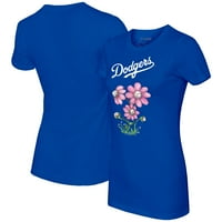 Женски мъничък ряпа Royal Los Angeles Dodgers цъфти тениска на бейзболи