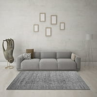 Ahgly Company Indoor Rectangle Abstract Grey Modern Area Rugs, 2 '5'