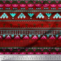 Soimoi памук Poplin Fabric Fabric Geometric & Semi Mandala Декоративен декор за тъкан отпечатан двор широк двор