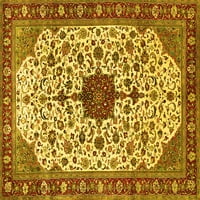 Ahgly Company вътрешен правоъгълник медальон жълти традиционни килими, 8 '12'