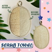 Wepro Natural loofah гъба ексфолиант, кърпа за баня, разтриване назад, разтриване на пепел, избърсване на банята